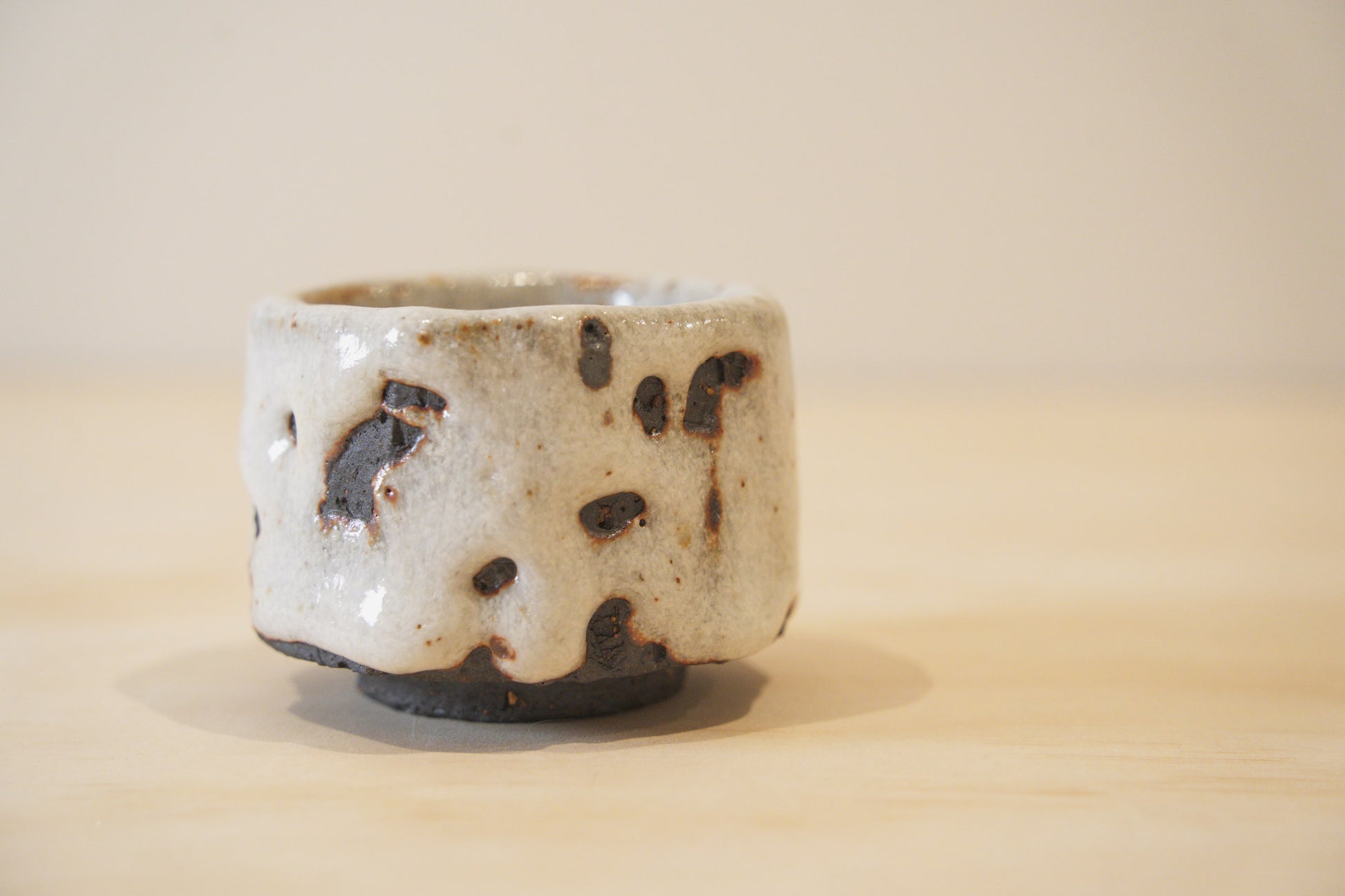 Handcrafted Tea Cup | 80mL | Snowfield | Shino Tea Cup
