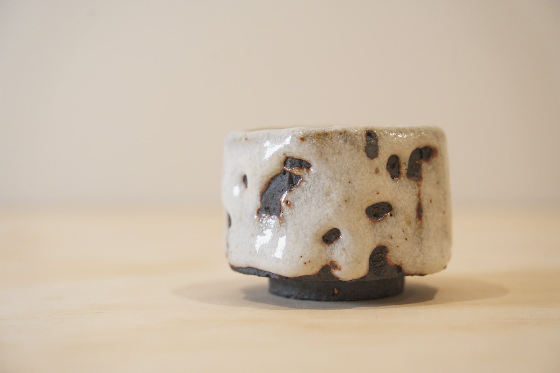 Handcrafted Tea Cup | 80mL | Snowfield | Shino Tea Cup