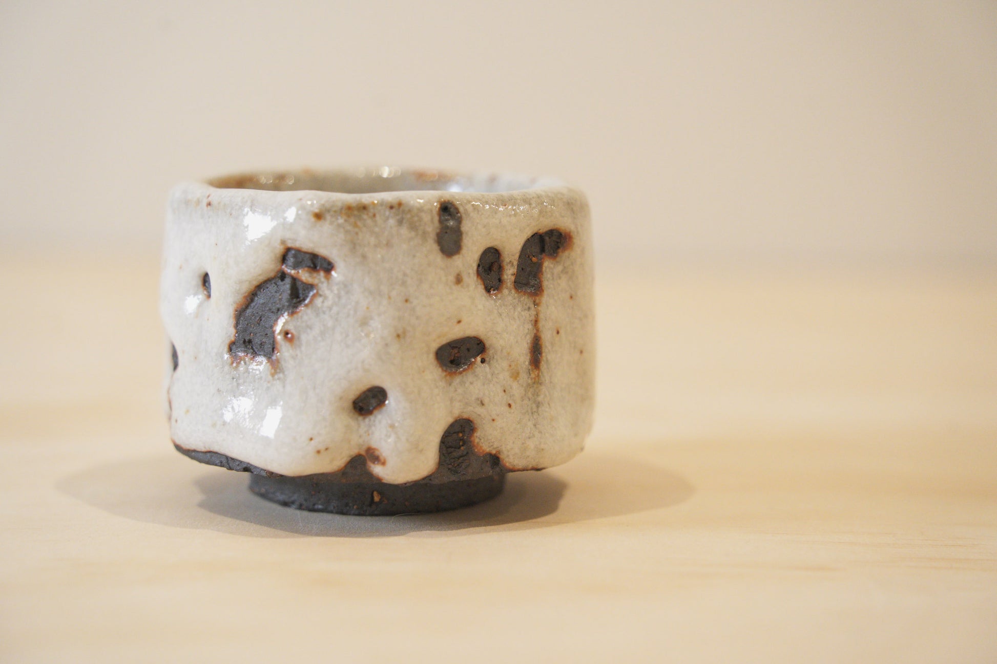 Handcrafted Tea Cup | 80mL | Snowfield | Shino Tea Cup