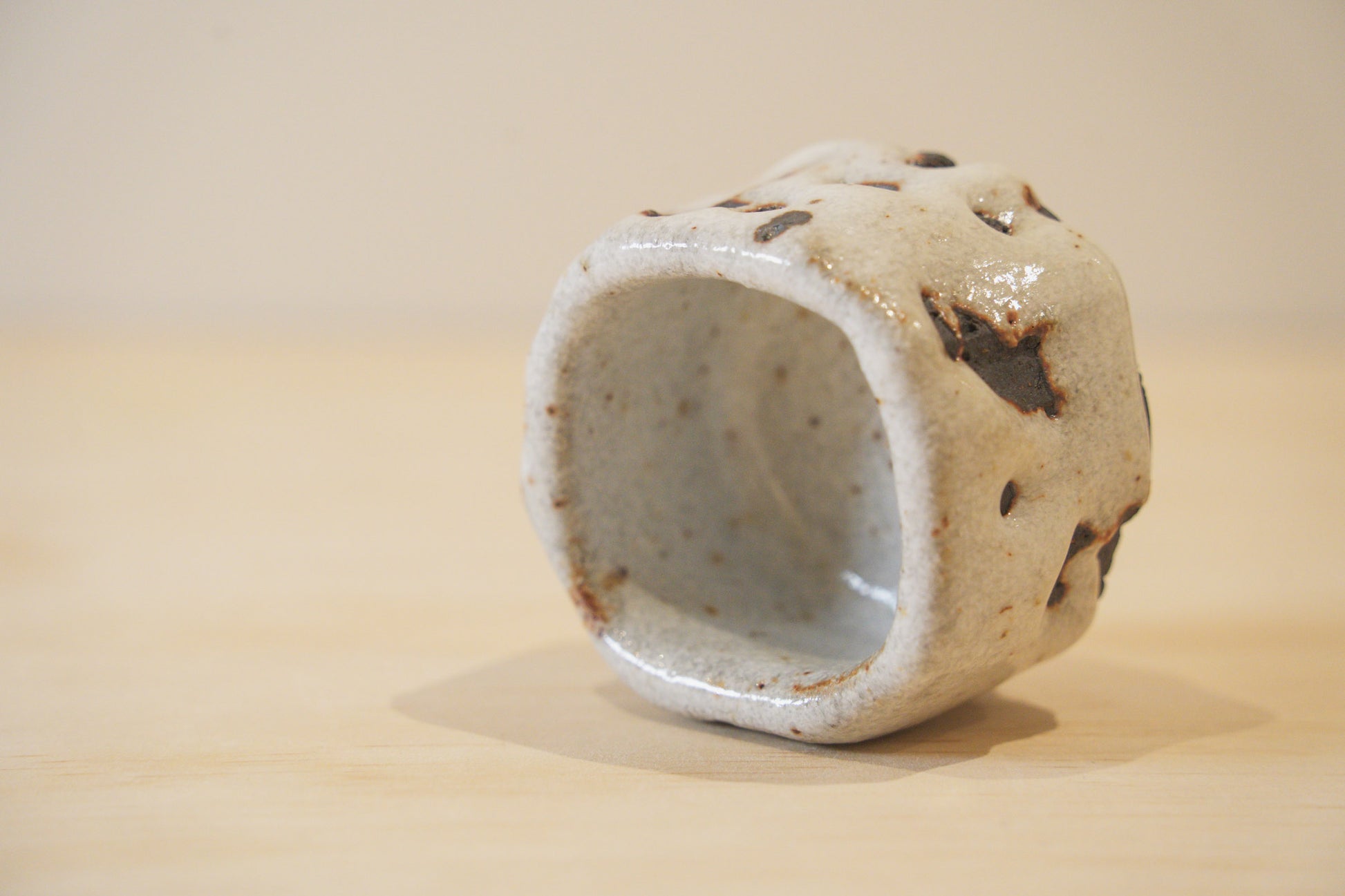 Handcrafted Tea Cup | 80mL | Snowfield | Shino Tea Cup