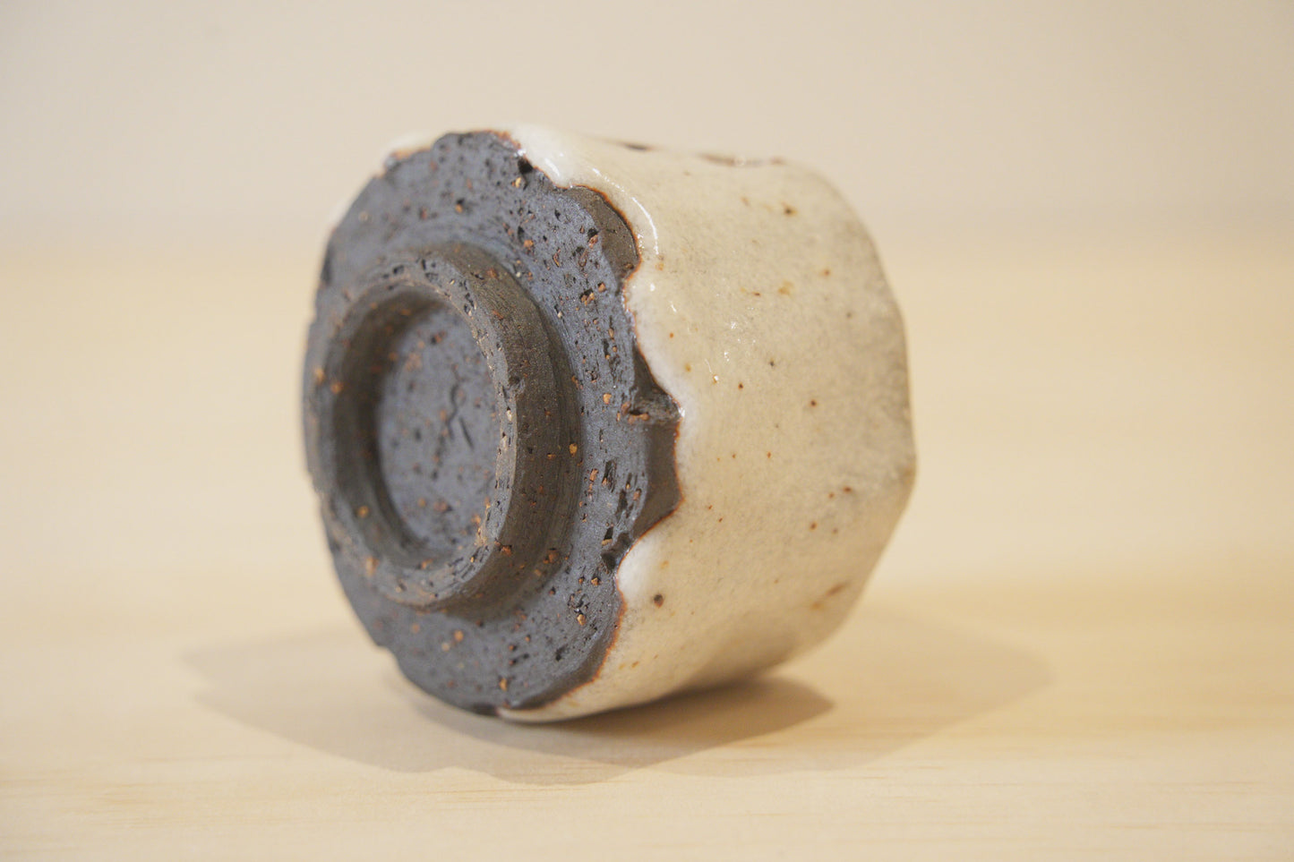 Handcrafted Tea Cup | 80mL | Snowfield | Shino Tea Cup