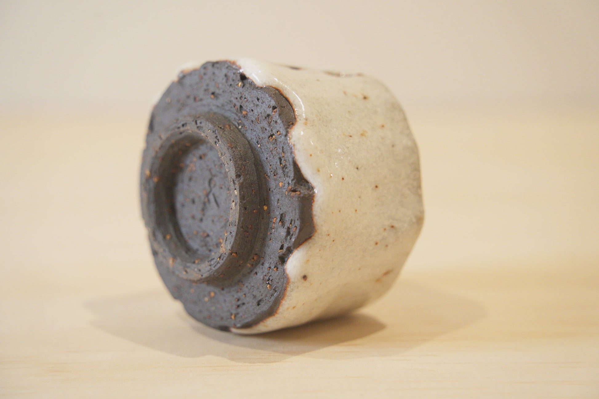 Handcrafted Tea Cup | 80mL | Snowfield | Shino Tea Cup