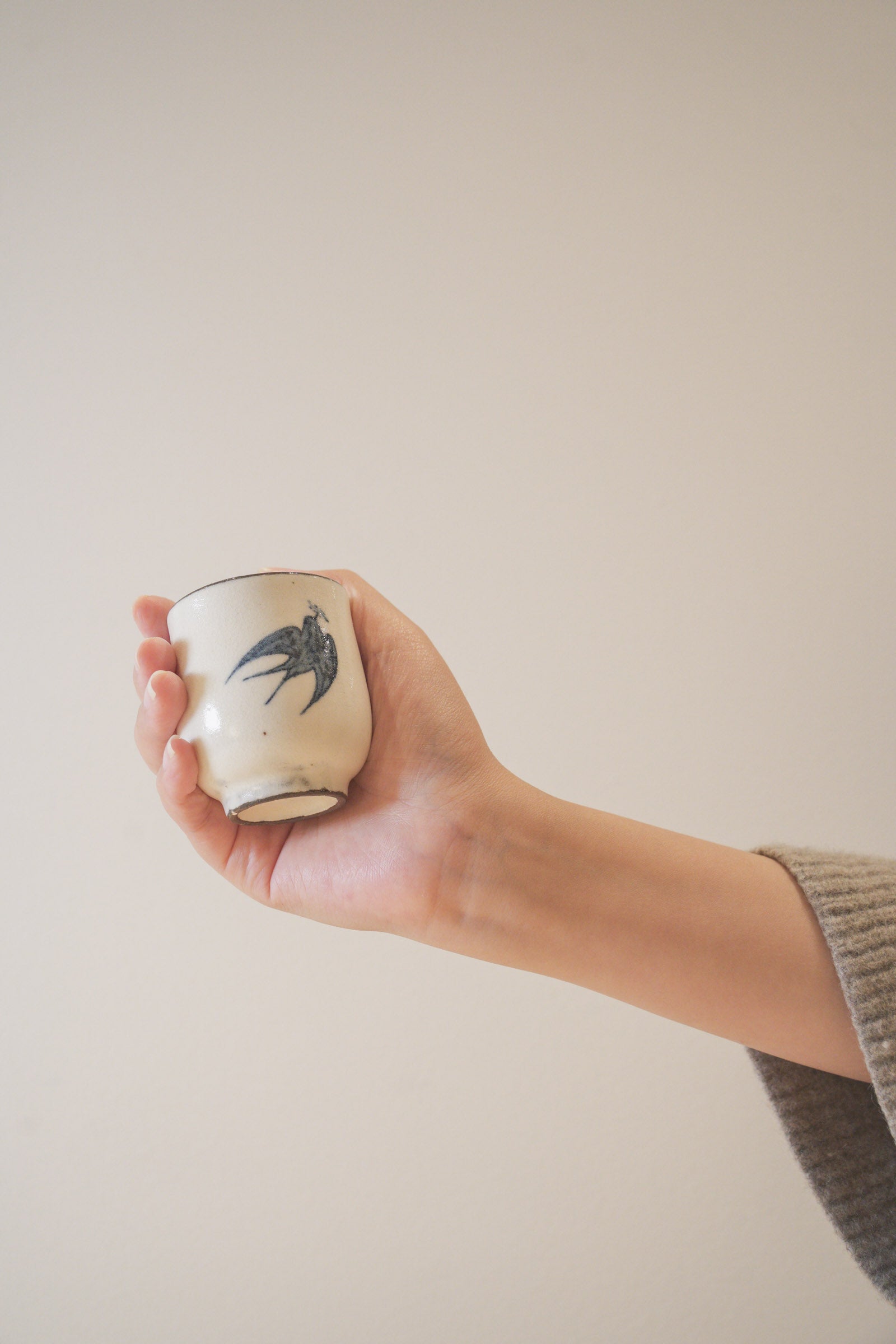 Handcrafted Tea Cup | 75mL | Swallow Dance