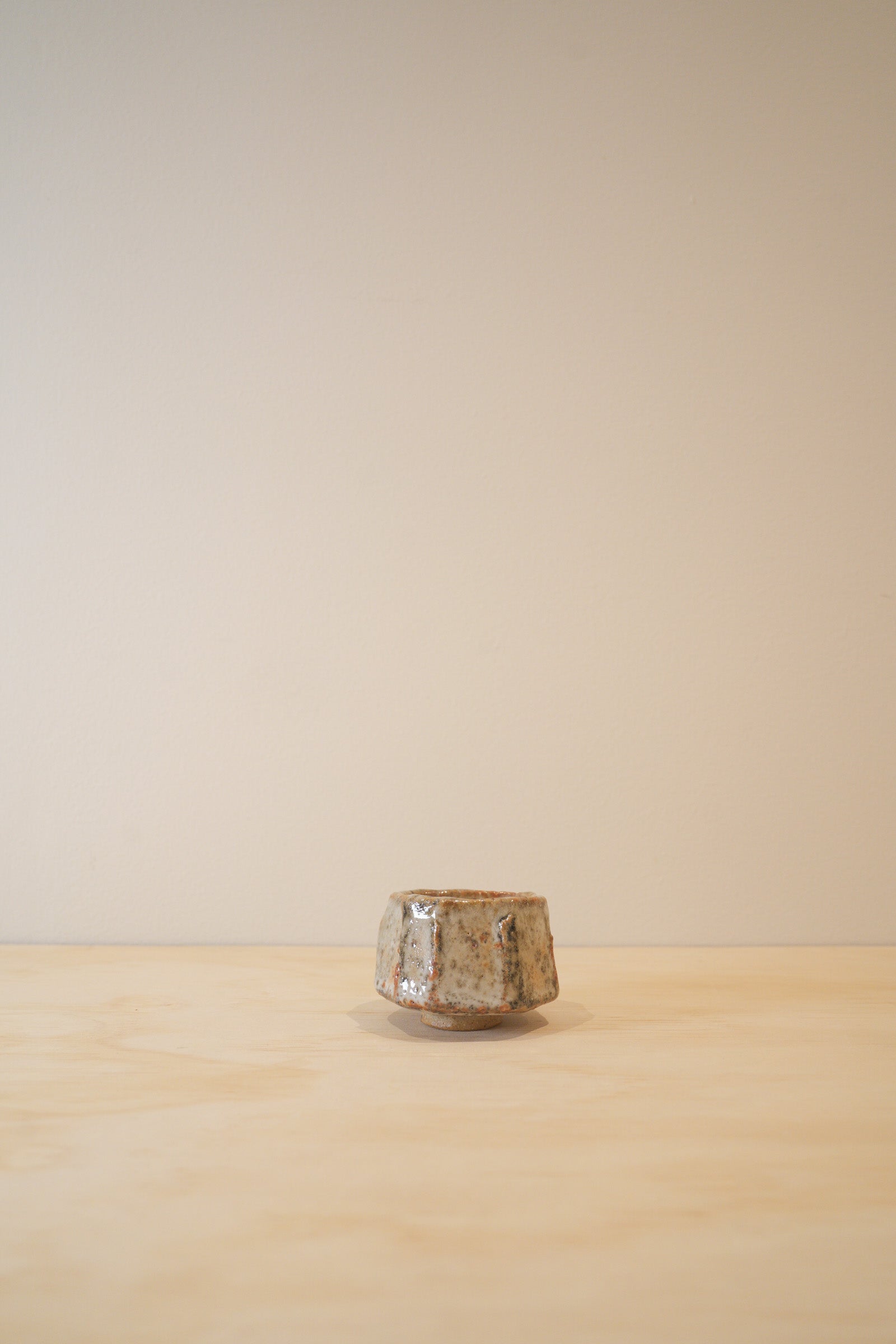 Handcrafted Tea Cup | 90mL | Ancient Rock | Shino Tea Cup