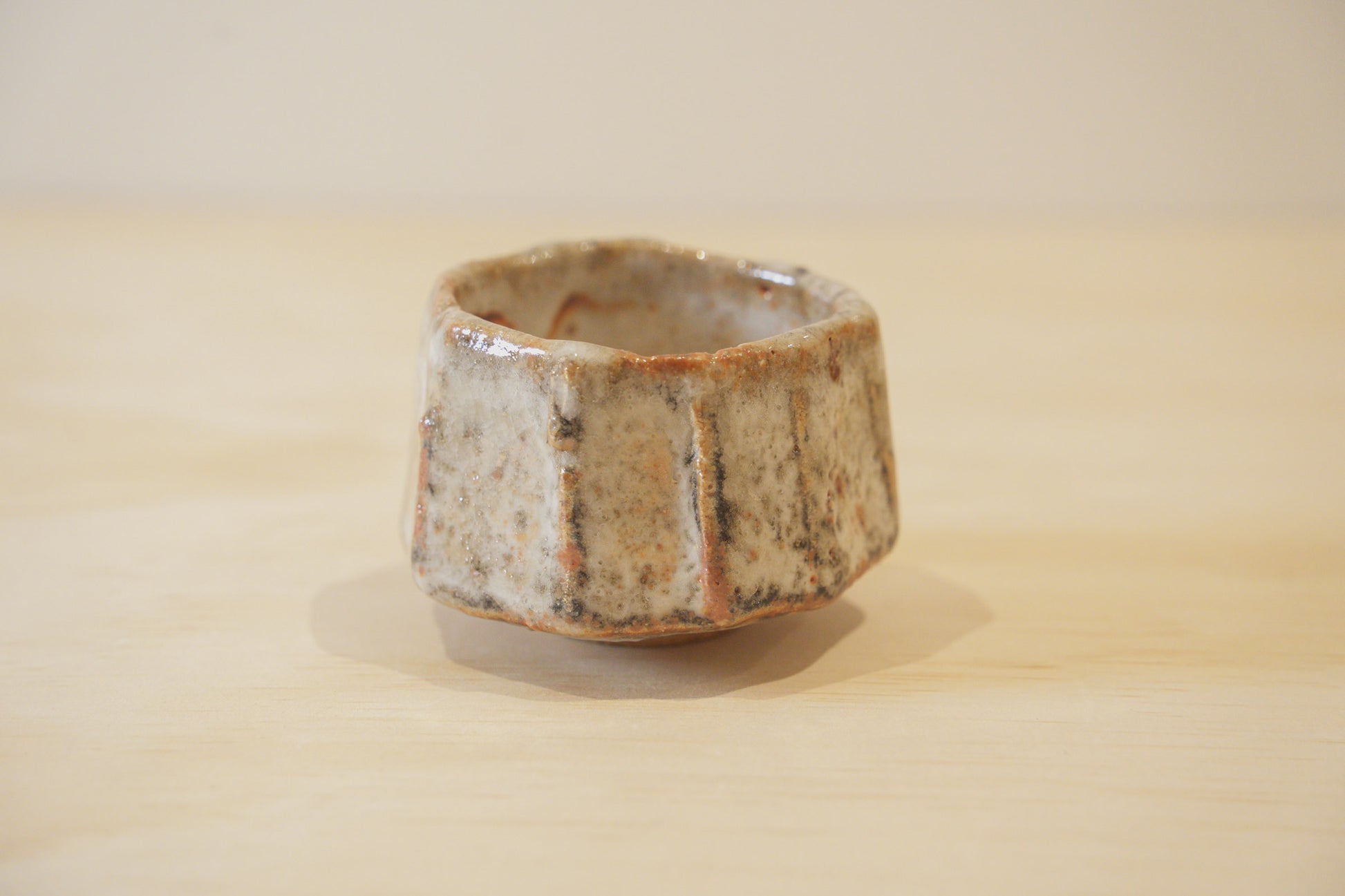 Handcrafted Tea Cup | 90mL | Ancient Rock | Shino Tea Cup