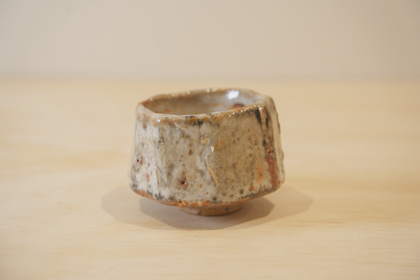 Handcrafted Tea Cup | 90mL | Ancient Rock | Shino Tea Cup