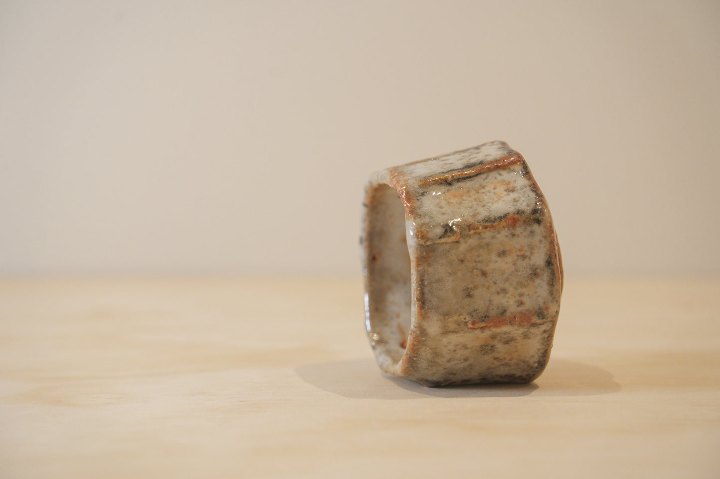 Handcrafted Tea Cup | 90mL | Ancient Rock | Shino Tea Cup