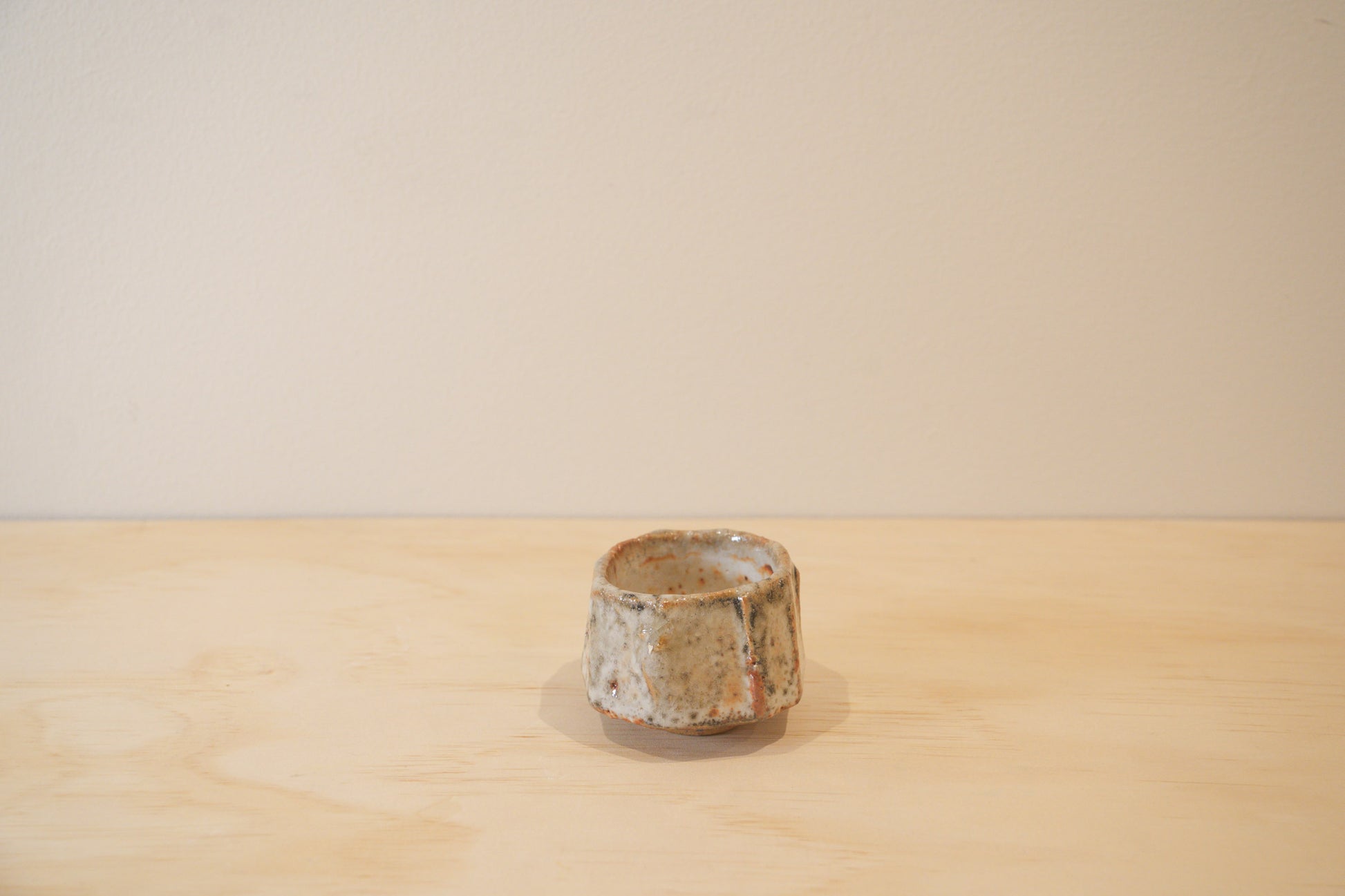 Handcrafted Tea Cup | 90mL | Ancient Rock | Shino Tea Cup