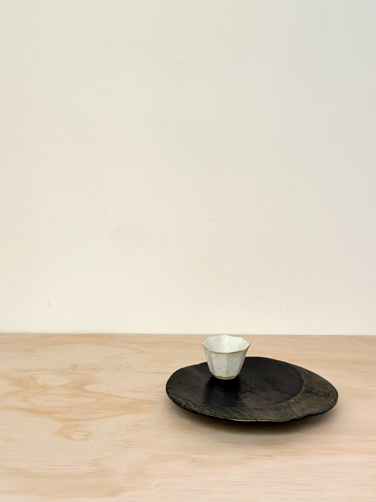 Moonlit Reverie | 月之遐想 | Handcrafted Wood Plate | Saucer, tea cups, teacups, coffee cup, mugs, tableware, drinkware, woodfired, handcrafted cup