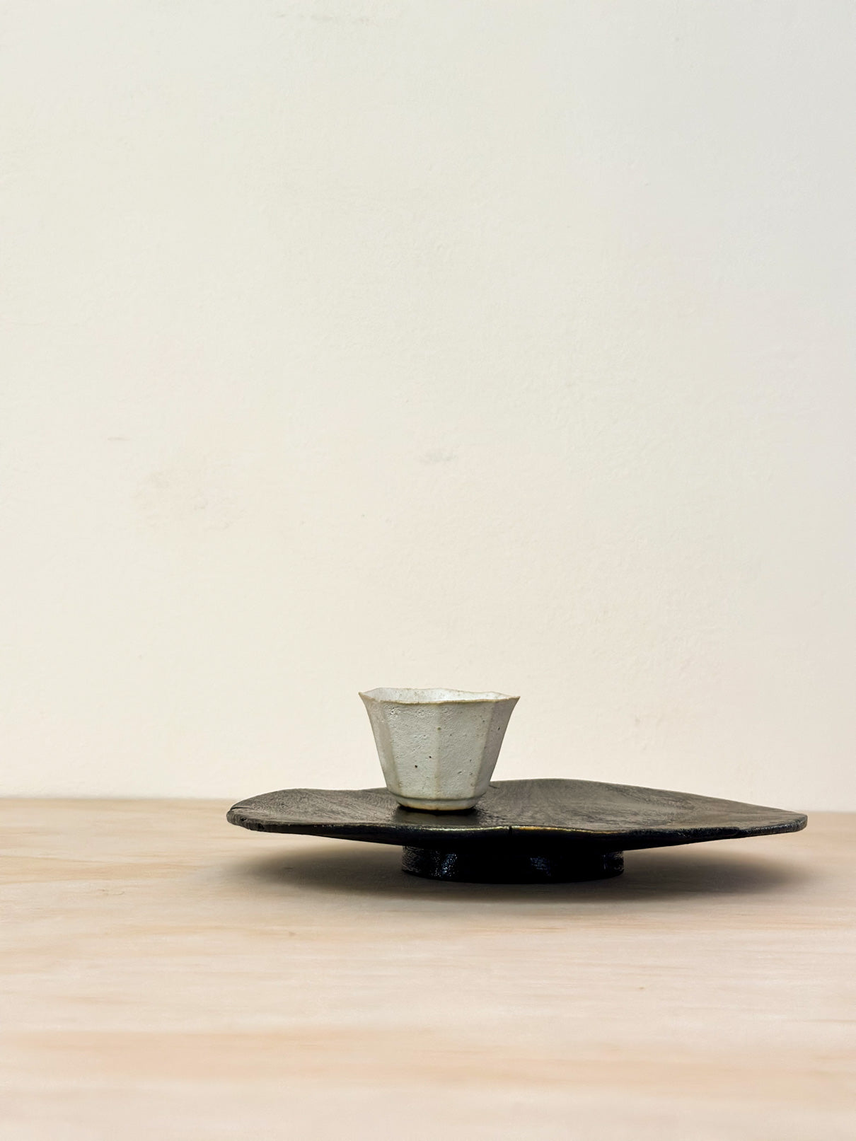 Moonlit Reverie | 月之遐想 | Handcrafted Wood Plate | Saucer, tea cups, teacups, coffee cup, mugs, tableware, drinkware, woodfired, handcrafted cup