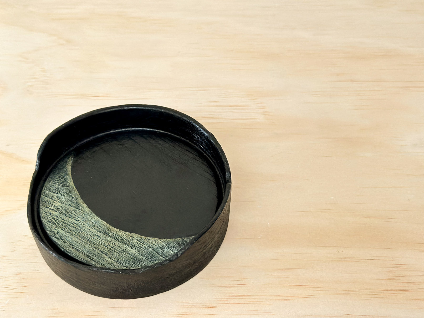 Moonlit Zen | 月光禅意 | Handcrafted Wood Plate | Saucer, tea cups, teacups, coffee cup, mugs, tableware, drinkware, woodfired, handcrafted cup
