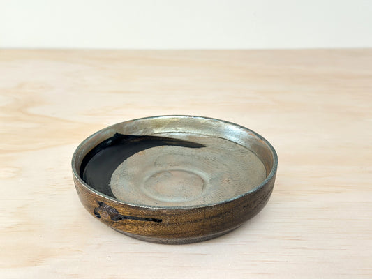 Silver Night 2 | 银夜之二 | Handcrafted Wood Plate | Saucer, tea cups, teacups, coffee cup, mugs, tableware, drinkware, woodfired, handcrafted cup