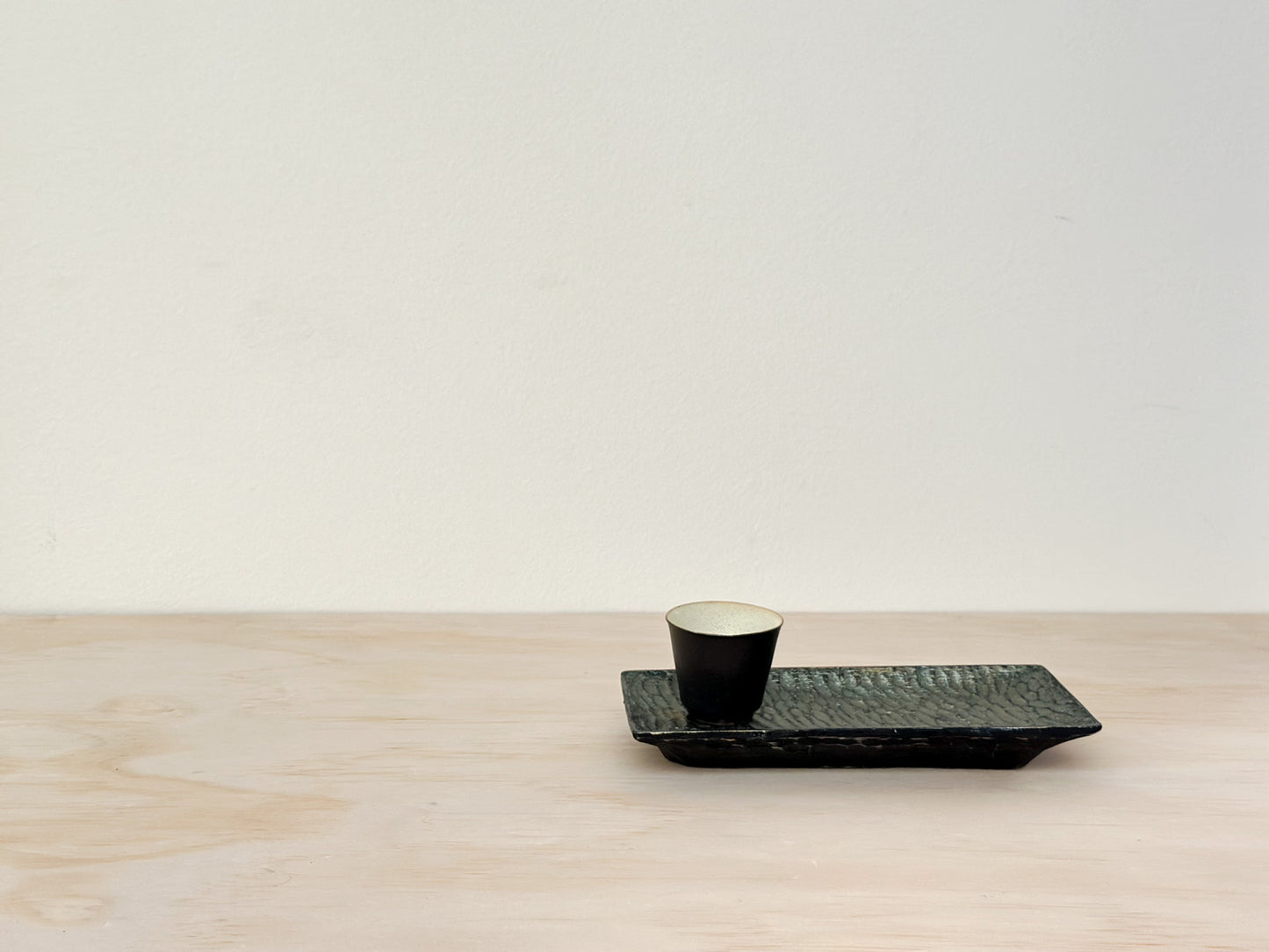 Handcrafted Wood Plate | Saucer | 7.8cm | Silver Tides