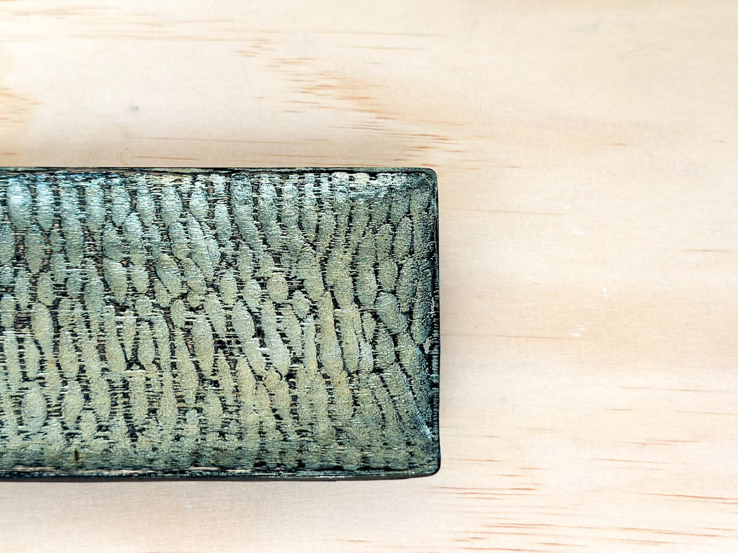 Handcrafted Wood Plate | Saucer | 7.8cm | Silver Tides
