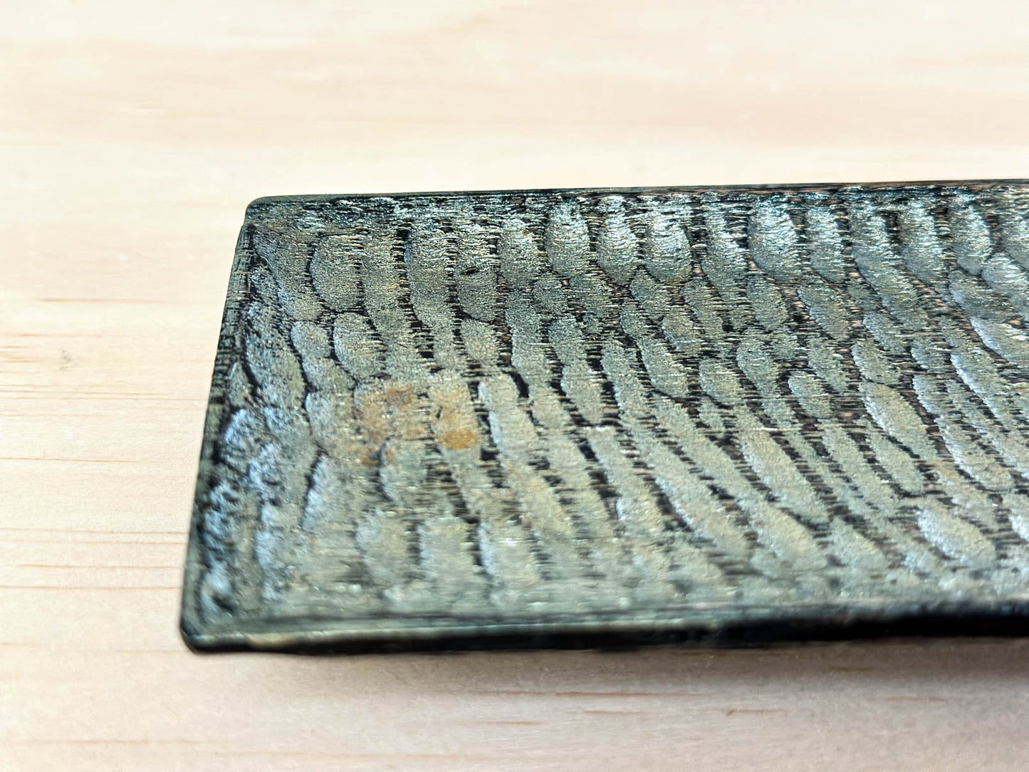 Handcrafted Wood Plate | Saucer | 7.8cm | Silver Tides