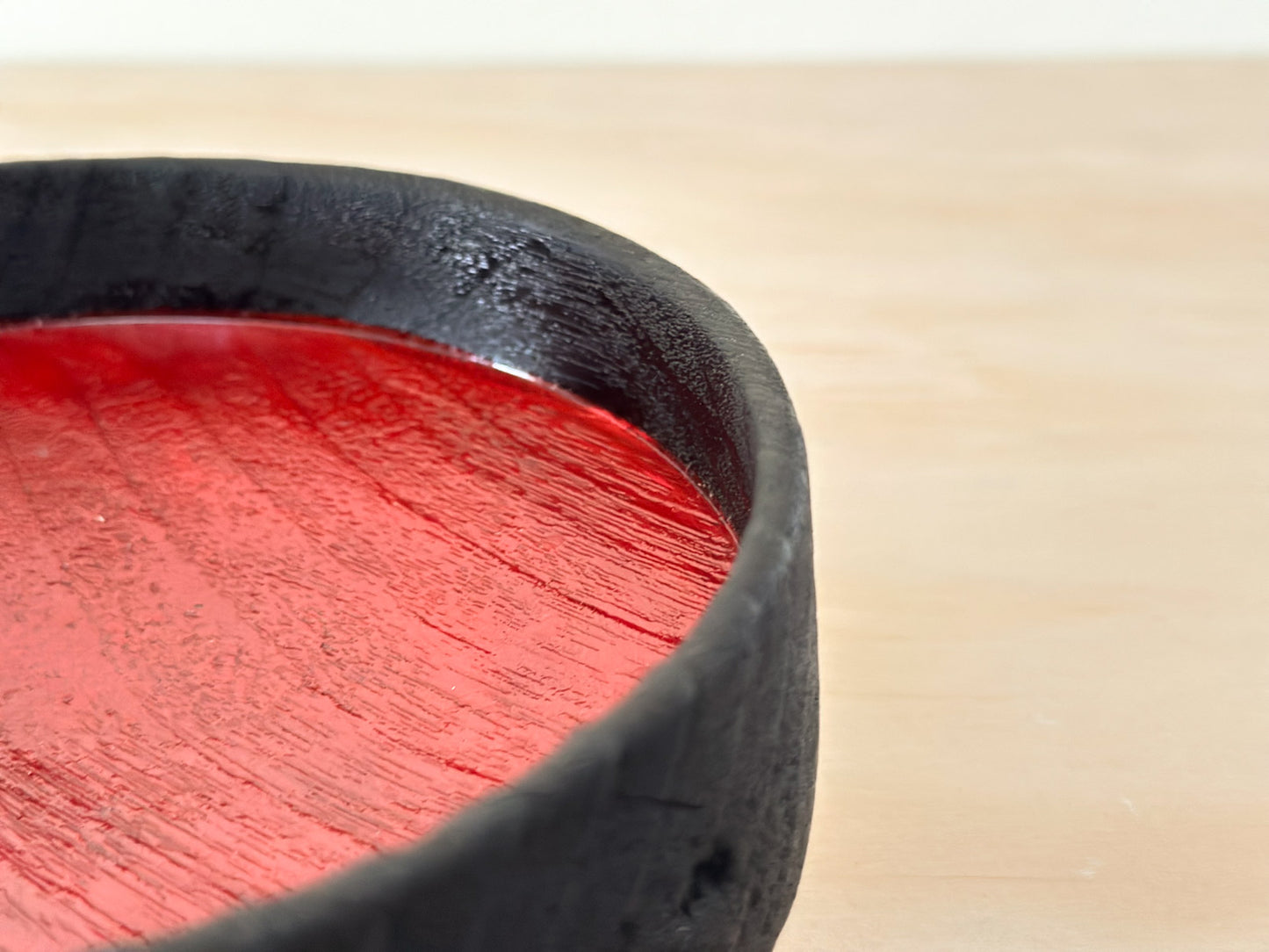 Handcrafted Wood Plate | Saucer | 16cm | Tranquil Volcano